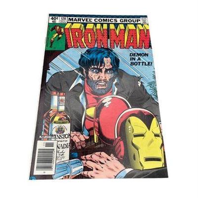 Lot 032  
1979 Iron Man 128 Demon In A Bottle Newsstand & White Paged