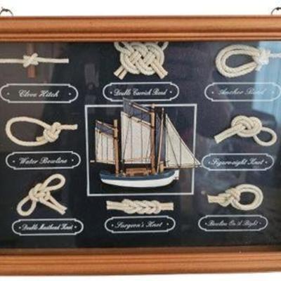 Lot 221  
Framed Nautical Knots Print