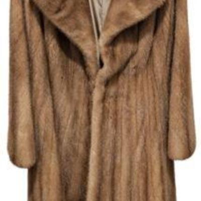 Lot 156 
Vintage Autumn Haze Mink Cikra Coat, Princess Cut Swing Hem