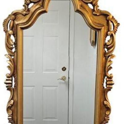 Lot 033   
Victorian Gold Tone Wall Mirror