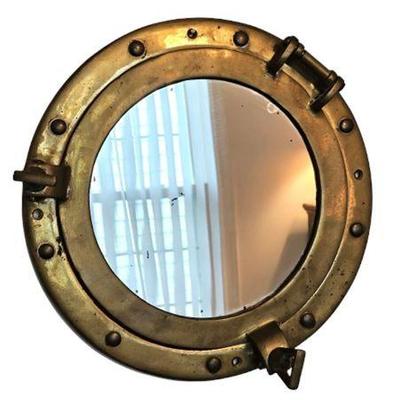 Lot 214   
Brass Porthole Mirror