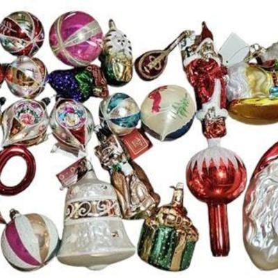 Lot 326   
Vintage Christmas Bulb Ornaments - Kurt Adler, Home for the Holidays, Poland, 