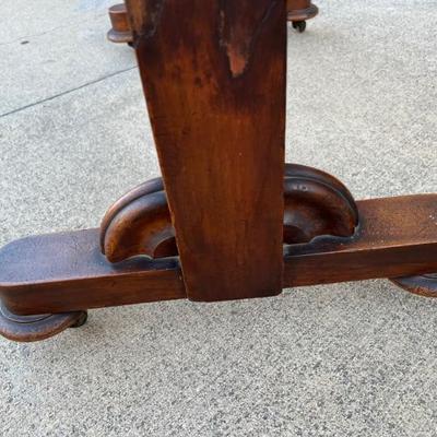Nicely detailed, quality craftsmanship on this antique drafting table.