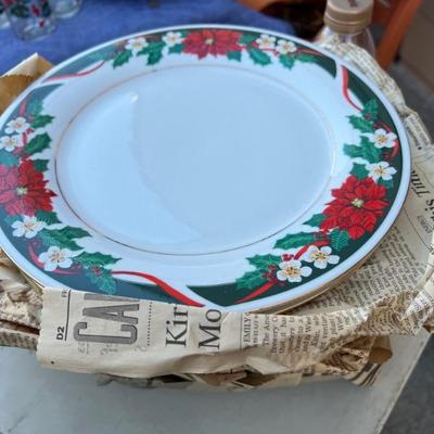 holiday dish ware.