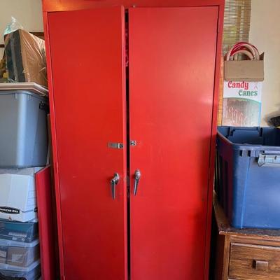 Garage metal cabinets  we have one blue 