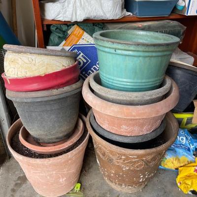 Pots from garden 