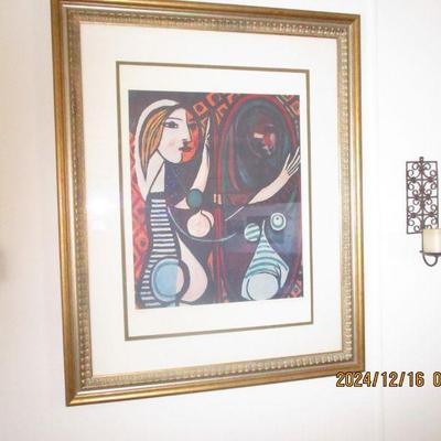 Picasso signed numbered print from his personal family collection