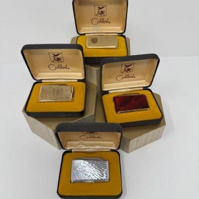 A Spark of Nostalgia: 4 Colibri Lighters & Cases Set 2	