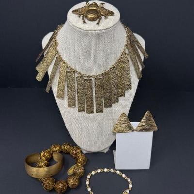 Brass-Tone Jewelry Collection By Designers SAG, Saachi, & Jan Michaels	