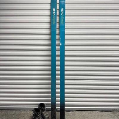 Vintage Head Skis in Teal + Boots	