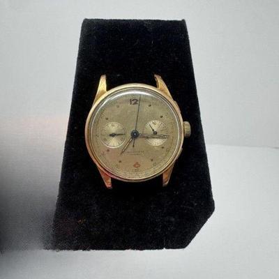 Vintage 1940s/1950s 18k Gold Swiss Chronograph Watch(35.95g)	