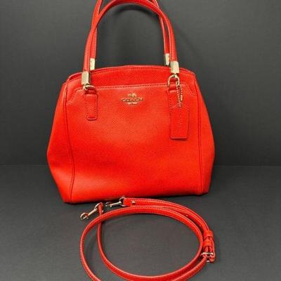 Coach Red Leather Satchel w/ Gold Tone Hardware - In Great Condition	