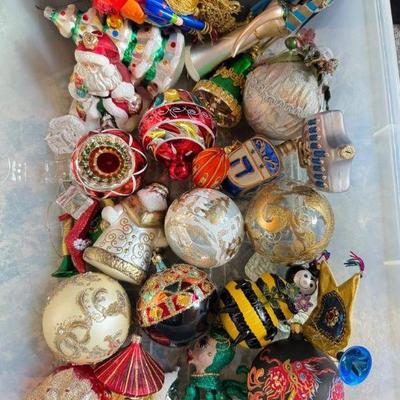 Christmas Ornament Collection: Blown Glass in Assorted Colors & Styles	