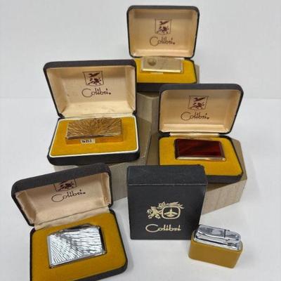A Spark of Nostalgia: 5 Colibri Lighters & Cases Set 4	