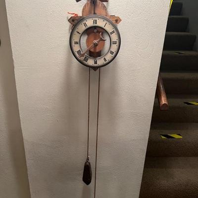 Wooden Swiss made clock Zurich Anno 1332 made 1978