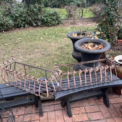 Wrought iron window boxes