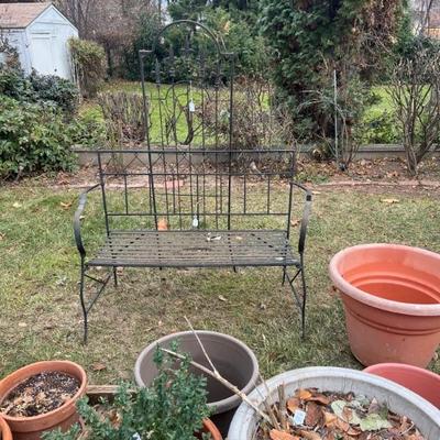 Wrought iron bench