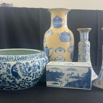 Ot06 yellow blue home decor