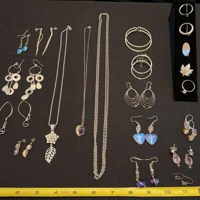 Ot47v silver and colorful jewelry