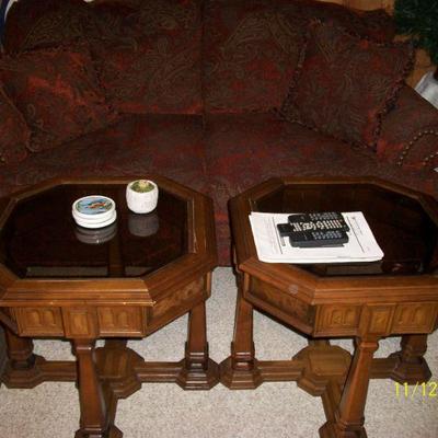 Loveseat w/ end tables
