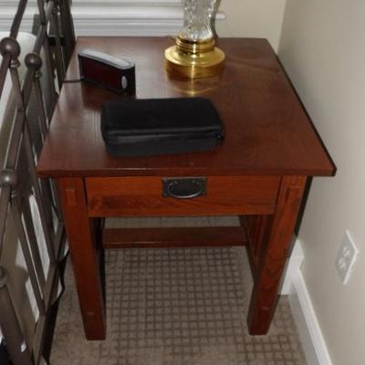 Oak Mission Style End Table