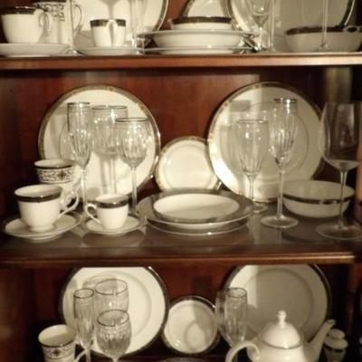 Lenox Dinner Ware and Crystal Service For 12