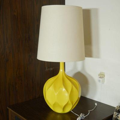 Extra Large Yellow Ceramic Table Lamp