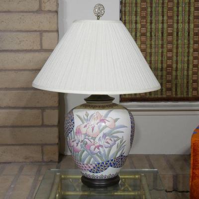 Large Chinoiserie Porcelain Table Lamp