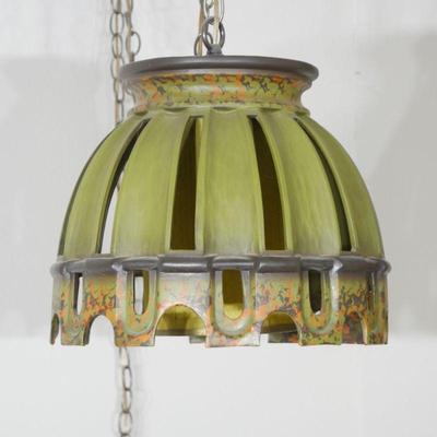 Painted Metal Pendant Light