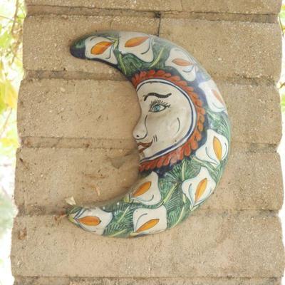 Talavera Crescent Moon Pottery Wall Art