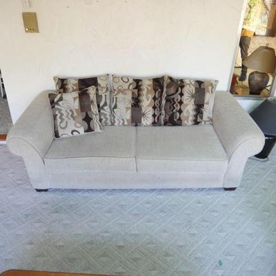 Upholstered Rolled-Arm Sofa
