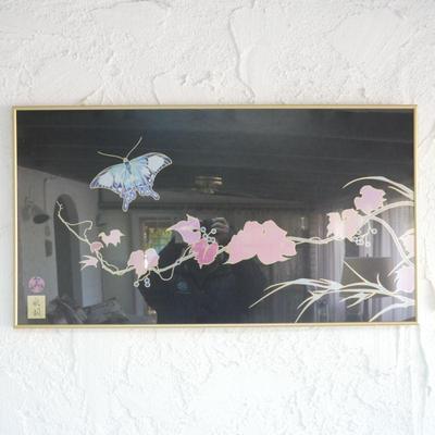 Butterfly & Flowers 1987 Art Print by Kevin Newman