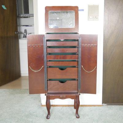 Powell Queen Anne Style Jewelry Armoire