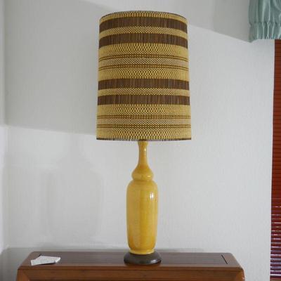 Large Yellow Ceramic Table Lamp