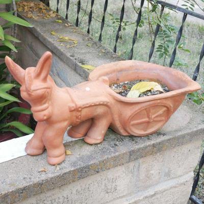 Terracotta Donkey Planter