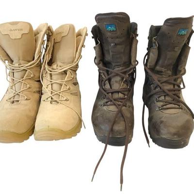 TEWA817 Hiking Boots	Two sets of hiking boots. One is a pair of leather Cabela's Gore-Tex thinsulate Men's size 12s, made in...
