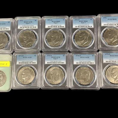 TN109 Graded IKE Dollars
