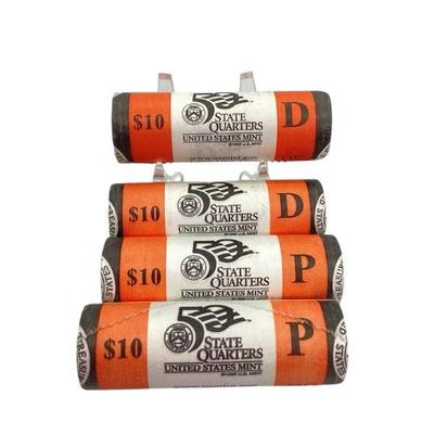 TN20 Four Rolls Of US Mint BU Statehood Quarters	
