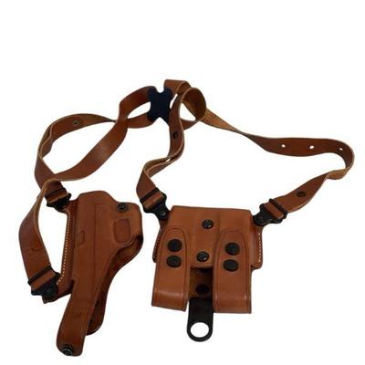 TEWA715 Galco SLC24 + 224 Leather Shoulder Holster	Holster was made in Arizona.and appears to be unused.  Excellent condition.
