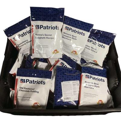 TEWA708 4Patriots Emergency Survival Food Kit	35 assorted emergency meal packs. Includes, dinners, drinks, and desserts.
