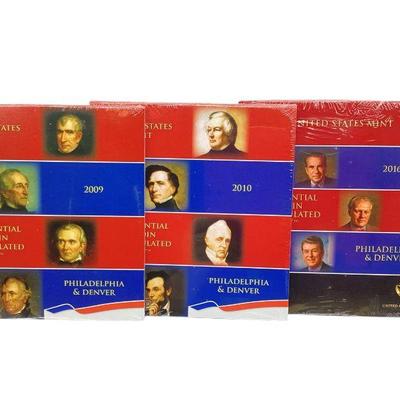 TN23 UNC Presidential $1 Coins Set 2009, 2010, 2016

