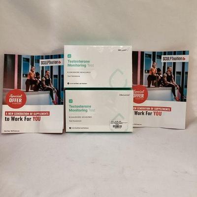 TEWA708 Testerone Monitoring Kits CLIA Certified Labs	Kits are unopened and come with brochures from Sculptnation.
