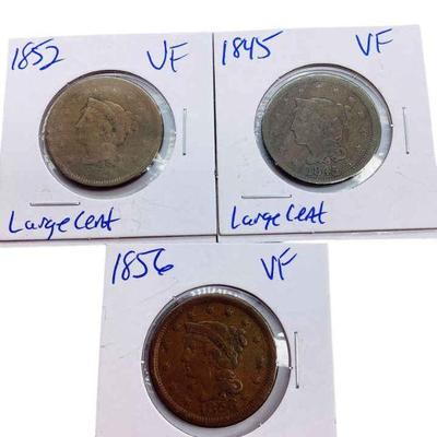 TN113 1845-1856 Large Cent Coins

