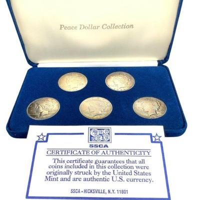 TN103 Peace Silver Dollars Set Of 5
