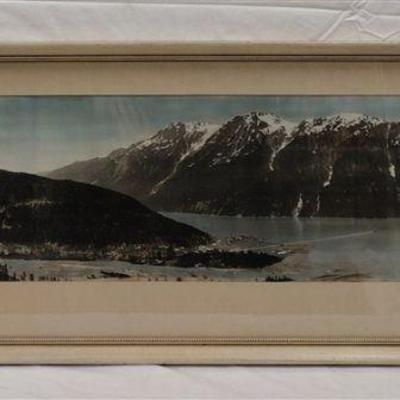OLD TINTED PANORAMIC PHOTO OF HYDER ALASKA