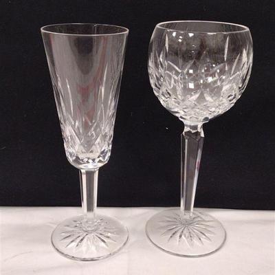 TWO WATERFORD CRYSTAL GOBLETS
