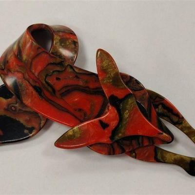 Lea Stein Paris Celluloid Fox Pin