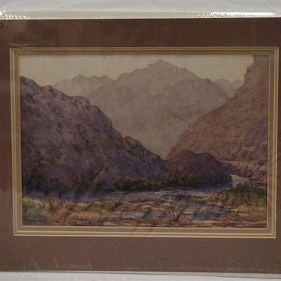 CLARENCE W. LEACH WATERCOLOR