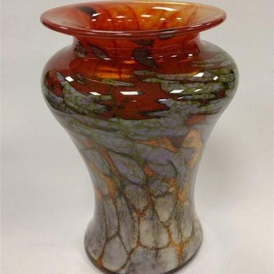 THOMAS STEMPEL ART GLASS VASE