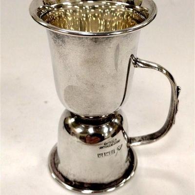 BRITISH HALLMARKED STERLING DOUBLE SHOT CUP